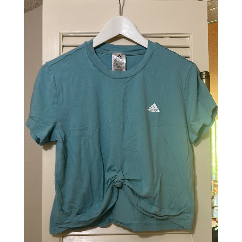 Adidas T-shirt turquoise blue women's S
